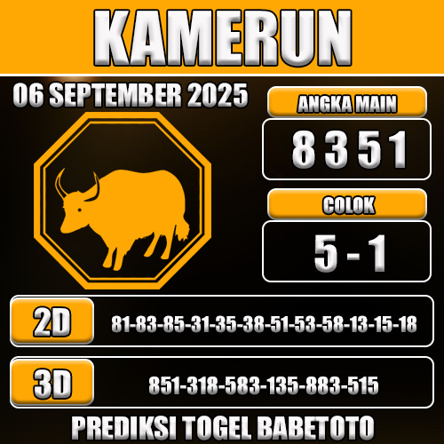 PREDIKSI TOGEL KAMERUN 06 SEPTEMBER 2025