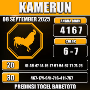 PREDIKSI TOGEL KAMERUN 08 SEPTEMBER 2025