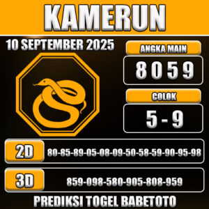 PREDIKSI TOGEL KAMERUN 10 SEPTEMBER 2025