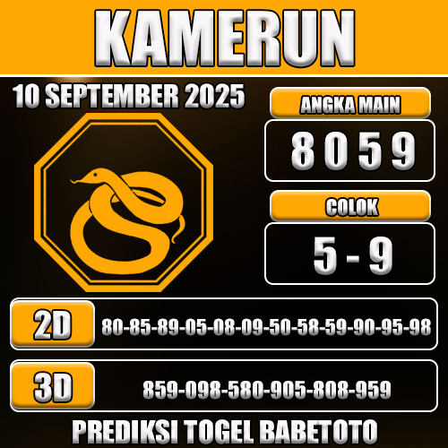 PREDIKSI TOGEL KAMERUN 10 SEPTEMBER 2025