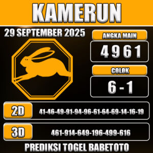 PREDIKSI TOGEL KAMERUN 29 SEPTEMBER 2025