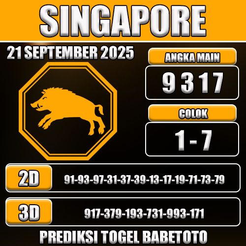 PREDIKSI TOGEL SINGAPORE 21 SEPTEMBER 2025