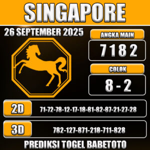 PREDIKSI TOGEL SINGAPORE 26 SEPTEMBER 2025