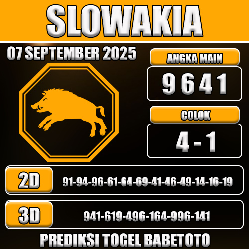 PREDIKSI TOGEL SLOWAKIA 07 SEPTEMBER 2025