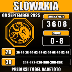 PREDIKSI TOGEL SLOWAKIA 08 SEPTEMBER 2025