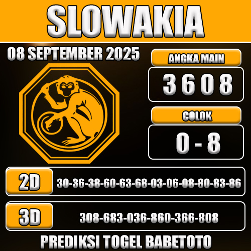 PREDIKSI TOGEL SLOWAKIA 08 SEPTEMBER 2025