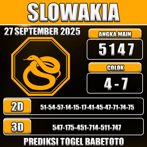 PREDIKSI TOGEL SLOWAKIA 27 SEPTEMBER 2025