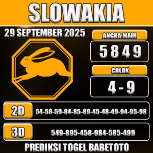 PREDIKSI TOGEL SLOWAKIA 29 SEPTEMBER 2025