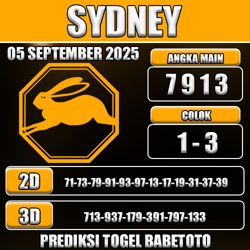 PREDIKSI TOGEL SYDNEY 05 SEPTEMBER 2025