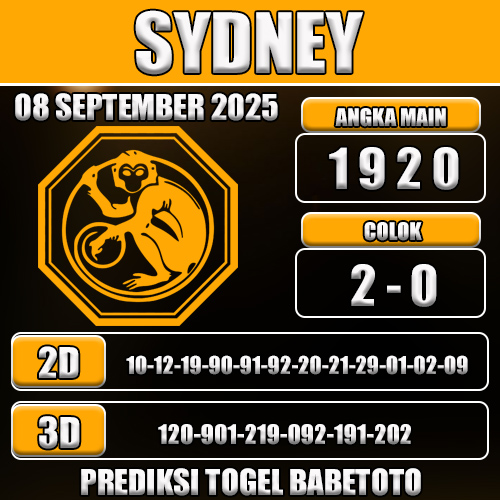 PREDIKSI TOGEL SYDNEY 08 SEPTEMBER 2025