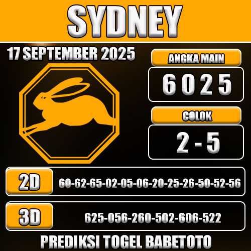 PREDIKSI TOGEL SYDNEY 17 SEPTEMBER 2025