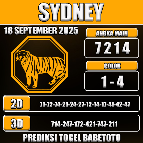 PREDIKSI TOGEL SYDNEY 18 SEPTEMBER 2025