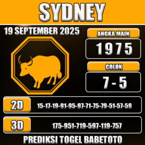 PREDIKSI TOGEL SYDNEY 19 SEPTEMBER 2025