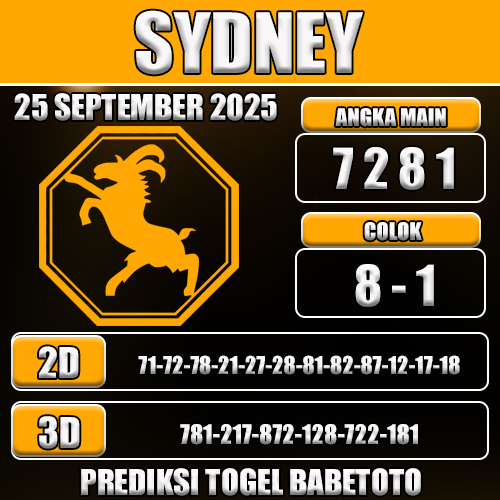 PREDIKSI TOGEL SYDNEY 25 SEPTEMBER 2025