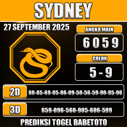 PREDIKSI TOGEL SYDNEY 27 SEPTEMBER 2025