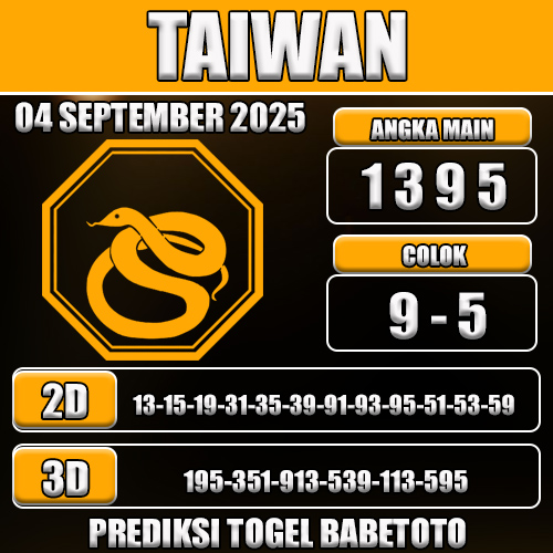 PREDIKSI TOGEL TAIWAN 04 SEPTEMBER 2025