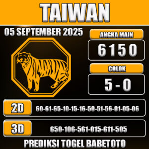 PREDIKSI TOGEL TAIWAN 05 SEPTEMBER 2025