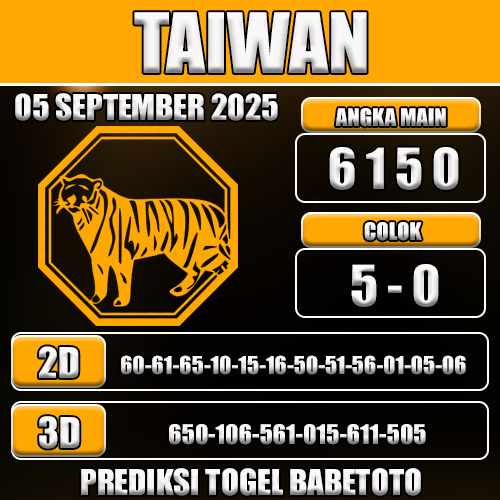 PREDIKSI TOGEL TAIWAN 05 SEPTEMBER 2025
