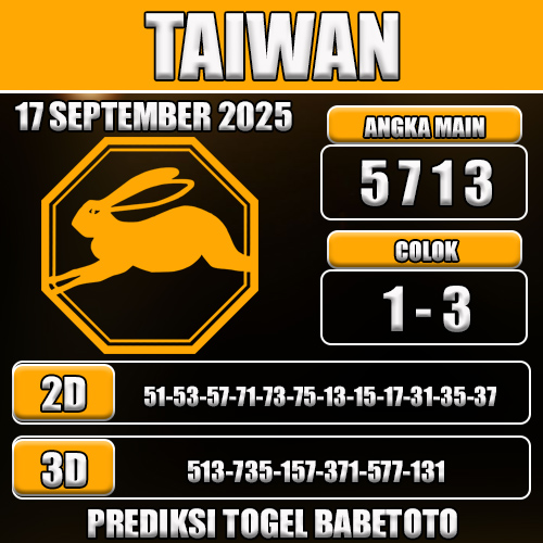 PREDIKSI TOGEL TAIWAN 17 SEPTEMBER 2025