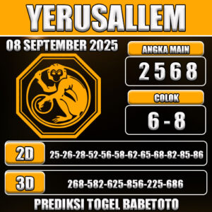 PREDIKSI TOGEL YERUSALLEM 08 SEPTEMBER 2025