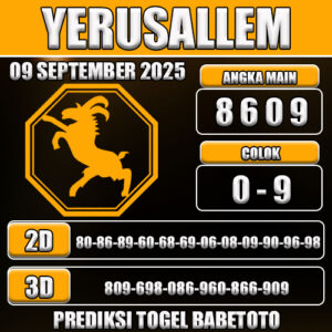 PREDIKSI TOGEL YERUSALLEM 09 SEPTEMBER 2025