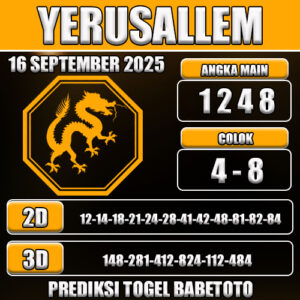 PREDIKSI TOGEL YERUSALLEM 16 SEPTEMBER 2025