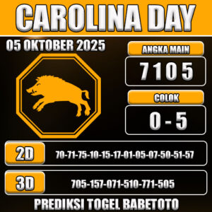 PREDIKSI TOGEL CAROLINA DAY 05 OKTOBER 2025