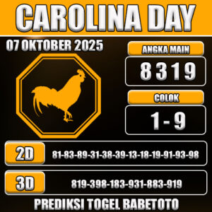 PREDIKSI TOGEL CAROLINA DAY 07 OKTOBER 2025