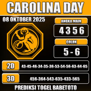 PREDIKSI TOGEL CAROLINA DAY 08 OKTOBER 2025