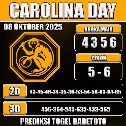 PREDIKSI TOGEL CAROLINA DAY 08 OKTOBER 2025