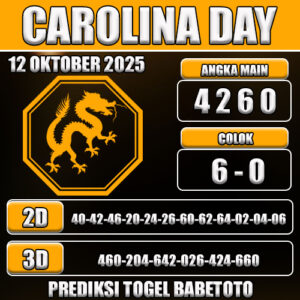 PREDIKSI TOGEL CAROLINA DAY 12 OKTOBER 2025