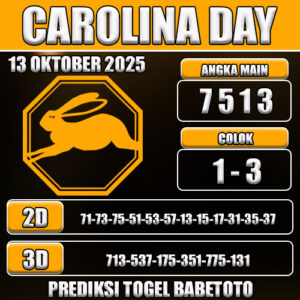 PREDIKSI TOGEL CAROLINA DAY 13 OKTOBER 2025