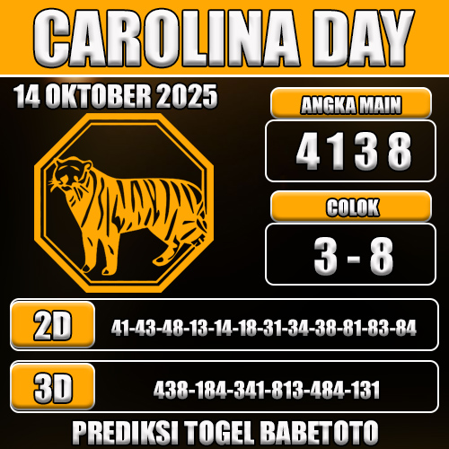 PREDIKSI TOGEL CAROLINA DAY 14 OKTOBER 2025