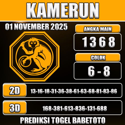 PREDIKSI TOGEL KAMERUN 01 NOVEMBER 2025