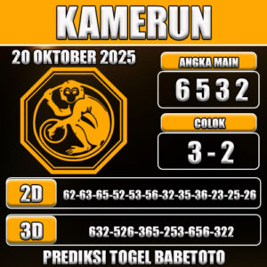 PREDIKSI TOGEL KAMERUN 20 OKTOBER 2025