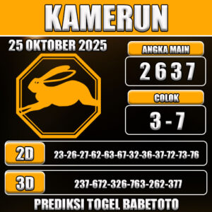 PREDIKSI TOGEL KAMERUN 25 OKTOBER 2025