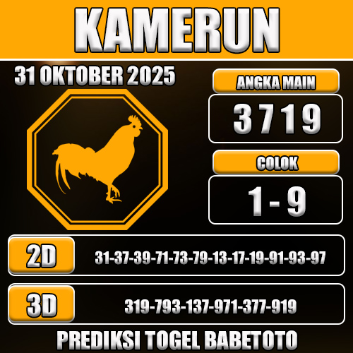 PREDIKSI TOGEL KAMERUN 31 OKTOBER 2025