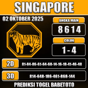 PREDIKSI TOGEL SINGAPORE 02 OKTOBER 2025