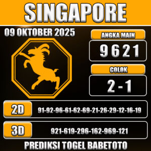 PREDIKSI TOGEL SINGAPORE 09 OKTOBER 2025