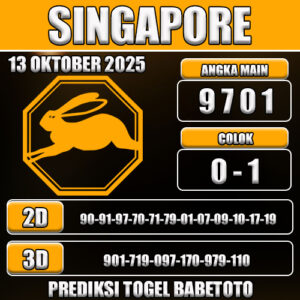 PREDIKSI TOGEL SINGAPORE 13 OKTOBER 2025