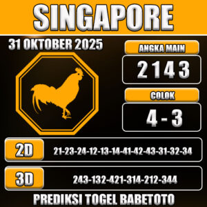 PREDIKSI TOGEL SINGAPORE 31 OKTOBER 2025