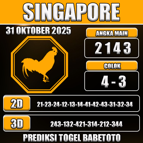 PREDIKSI TOGEL SINGAPORE 31 OKTOBER 2025