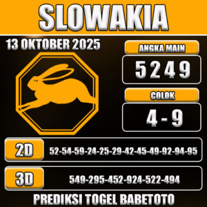PREDIKSI TOGEL SLOWAKIA 13 OKTOBER 2025