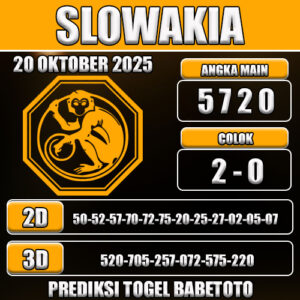 PREDIKSI TOGEL SLOWAKIA 20 OKTOBER 2025