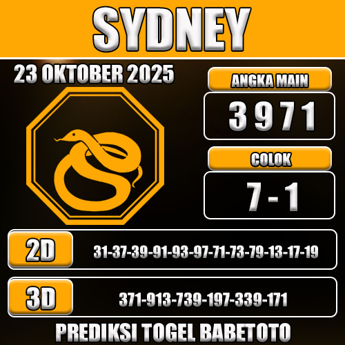 PREDIKSI TOGEL SYDNEY 23 OKTOBER 2025