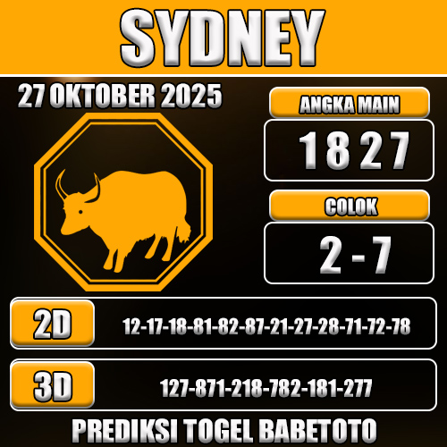 PREDIKSI TOGEL SYDNEY 27 OKTOBER 2025