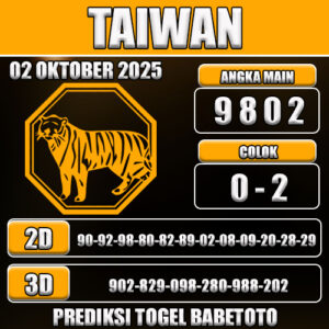 PREDIKSI TOGEL TAIWAN 02 OKTOBER 2025