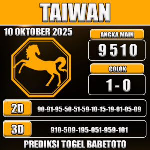 PREDIKSI TOGEL TAIWAN 10 OKTOBER 2025