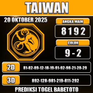 PREDIKSI TOGEL TAIWAN 20 OKTOBER 2025