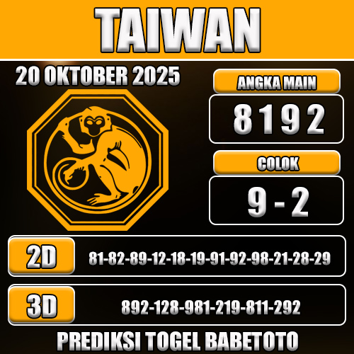 PREDIKSI TOGEL TAIWAN 20 OKTOBER 2025